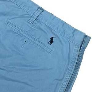 Polo‎ Ralph Lauren Men's 48B Big Light Blue Chino Shorts Flat Front Golf Preppy